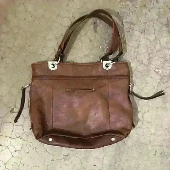 B MOKOWSKY BROWN PURSE HANDBAG GENUINE LEATHER - Picture 7 of 11